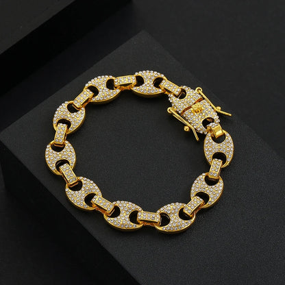 18K Iced Coffee Bean Bracelet