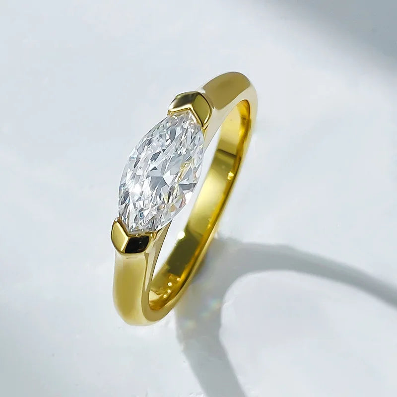 925 Gold Horse Eye Ring