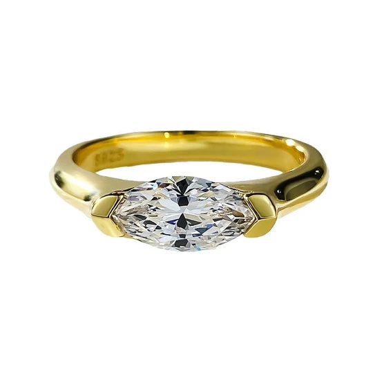 925 Gold Horse Eye Ring